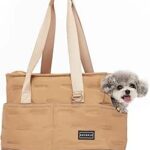 Petsfit Small Dog Carrier Purse Portable Pet Tote Khaki