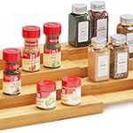 SpaceAid 4 Tier Bamboo Spice Rack Organizer