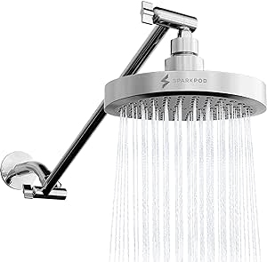 SparkPod Round Rain Shower Head with Extension Arm