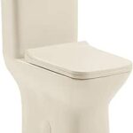 Swiss Madison Carre One-Piece Dual-Flush Toilet Bisque