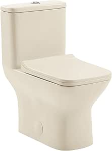 Swiss Madison Carre One-Piece Dual-Flush Toilet Bisque