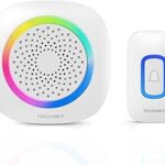 Tecknet Wireless Doorbell RGB Light Battery Powered IP66