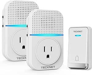 Tecknet Wireless Doorbell Self-Powered 1300ft IP66 Waterproof