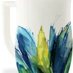 Tea Forte Fiore Ceramic Tea Mug with Infuser Blue Agave