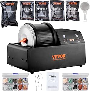 Vevor 3LB Rock Tumbler Kit Direct Drive 4-Speed