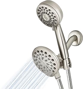 Waterpik One-Touch Dual 2-in-1 Shower System Brushed Nickel