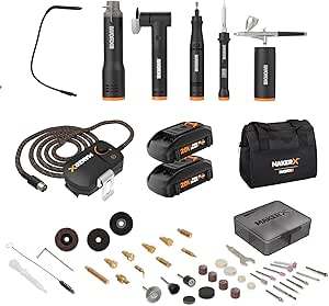 Worx MakerX 6 Tool Kit Rotary Tool Wood Metal Crafter