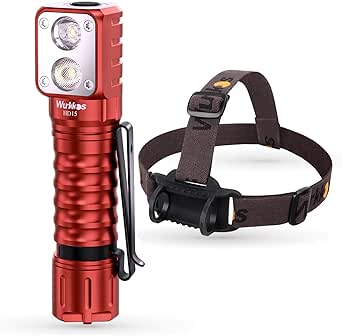 Wurkkos LED Headlamp Rechargeable 2000lm Right Angle HD15