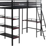 X Rocker Fortress Gaming Loft Bed Black Metal Frame