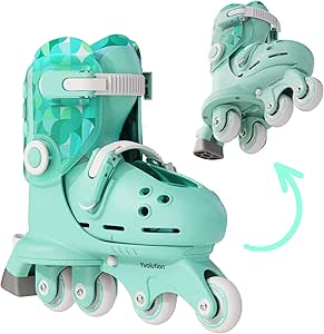 Yvolution Kids Adjustable Training Skates 2 in 1