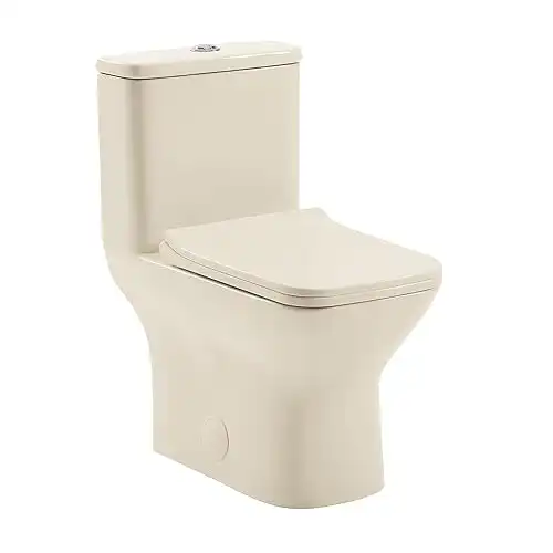 Swiss Madison Carre One-Piece Dual-Flush Toilet Bisque