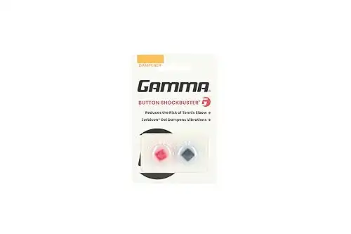 Gamma Shockbuster Button Tennis Dampener 2 Pack Blue/Black Red/Black