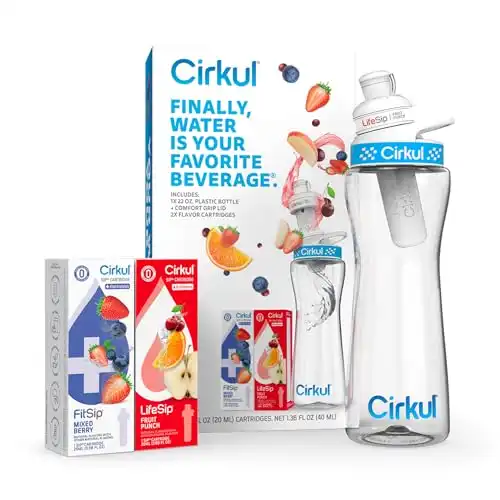 Cirkul Water Bottle with Flavor Starter Kit