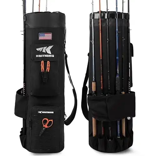 KastKing Karryall Fishing Rod Bag 81L Water-resistant Holds 6 Rods