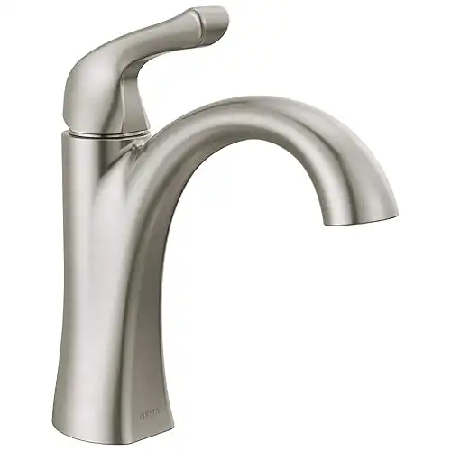 Delta Faucet Arvo Single Hole Bathroom Faucet SpotShield Stainless