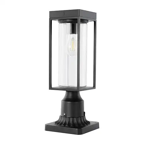 Lutec Solar Post Light Dusk to Dawn Outdoor Waterproof