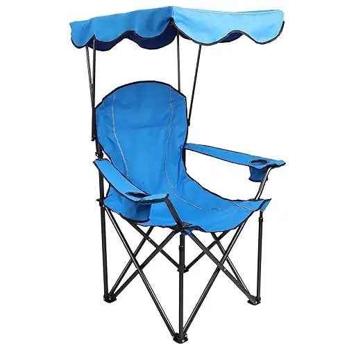 Alpha Camp Camp Chair with Shade Canopy Heavy Duty 330 LBS