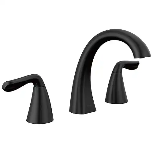 Delta Faucet Arvo Widespread Bathroom Faucet Matte Black