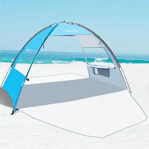 OutdoorMaster Beach Tent 3 Person Easy Setup UPF 50+