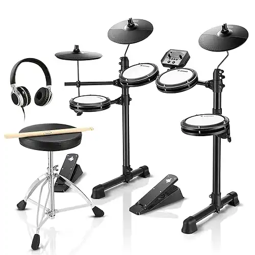 Donner DED-80 Electronic Drum Set with 4 Mesh Pads