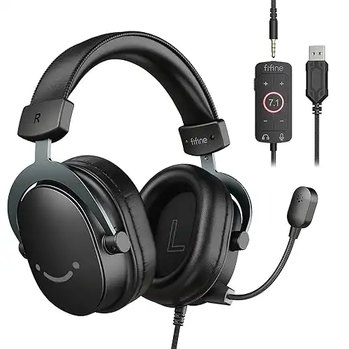 Fifine PC Gaming Headset USB 7.1 Surround Sound