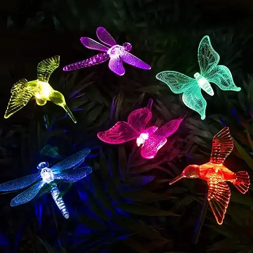 Gigalumi Solar Outdoor Lights Color Changing LED 6 Pack