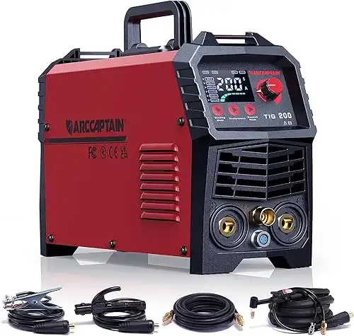 Arccaptain TIG Welder 200A Dual Voltage LED Display