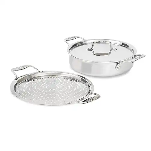 All-Clad D5 5-Ply Stainless Steel Sauteuse with Lid