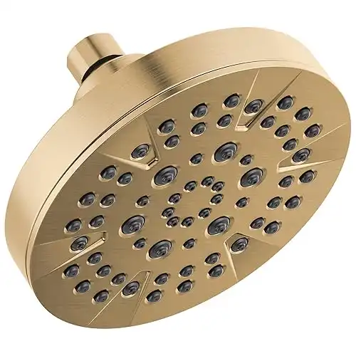 Delta Faucet 5-Spray Gold Shower Head Brushed Gold