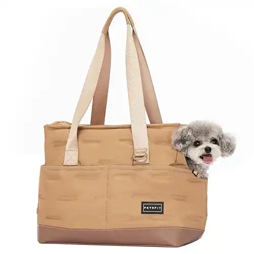 Petsfit Small Dog Carrier Purse Portable Pet Tote Khaki