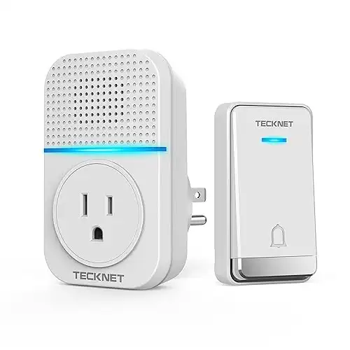 Tecknet Wireless Doorbells Waterproof 60 Ringtones 1300ft Range