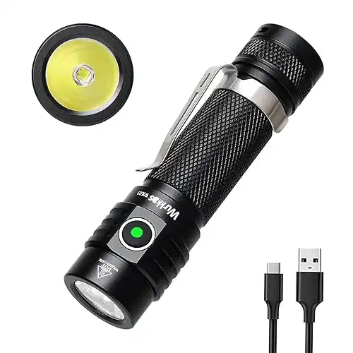 Wurkkos WK03 Pocket Flashlight LED Rechargeable 1800 Lumen