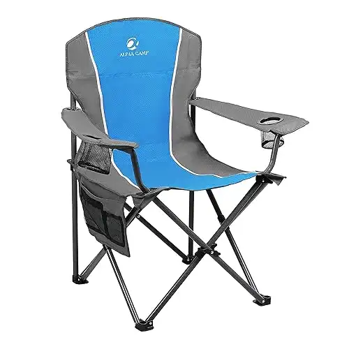 Alpha Camp Oversized Folding Camping Chair 350 LBS