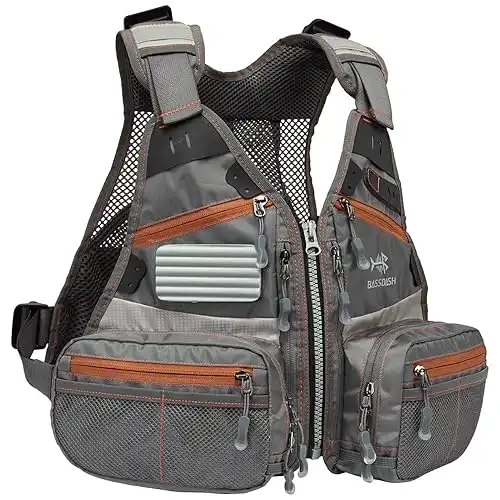 Bassdash Kids Fly Fishing Vest Adjustable Size Multiple Pockets