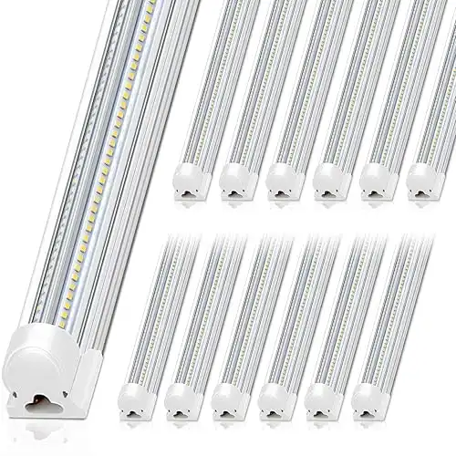 Barrina 8FT LED Shop Light 100W 15000LM 5000K 12 Pack