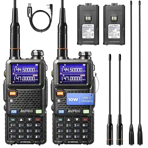 Baofeng UV-5RM Plus 10W Ham Radio Handheld 2 Pack