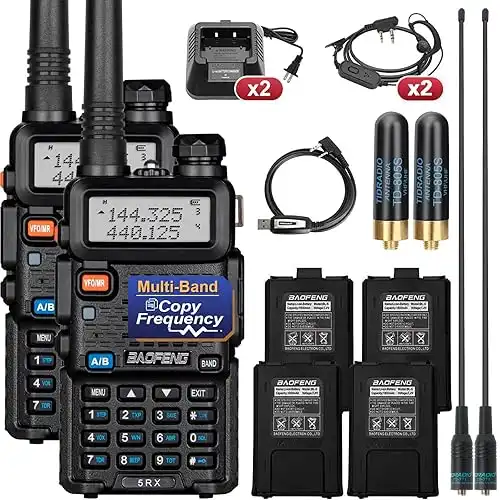 Baofeng 5RX Ham Radio Multi-Band Two Way Radio