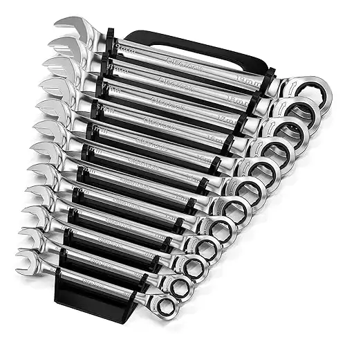 Olsa Tools Ratcheting Wrench Set Metric 12pc